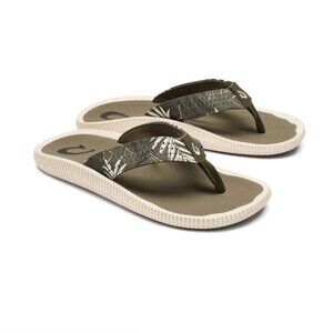 OluKai Ulele Men's Beach Sandals Thong Flip Flops in Hunter Aloha 13